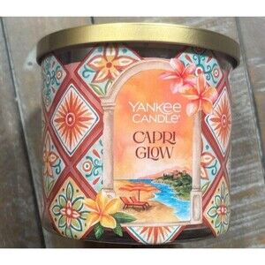 Yankee Candle Hello, Italy! Capri Glow  3-Wick Candle Barrel in Jar New 14.5 Oz